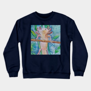 Watercolor axolotl Crewneck Sweatshirt